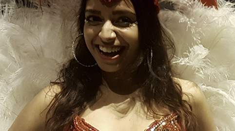 Burlesque groep danseressen